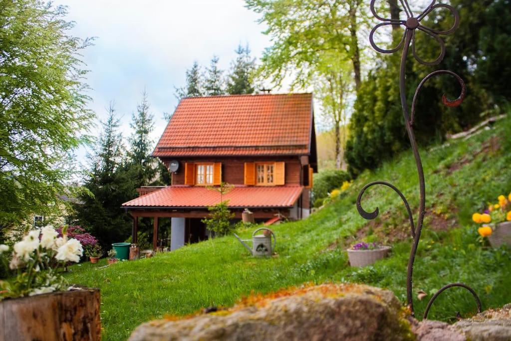 סונברג Ferienhaus Sonnenblick Entspannung Mit Sauna Kamin Und Balkon מראה חיצוני תמונה